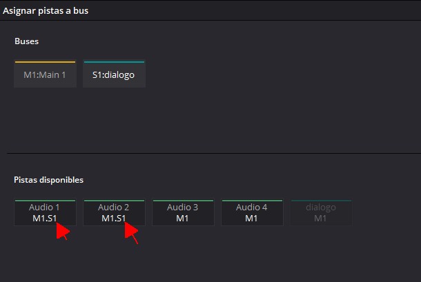 buses para editar diálogo en davinci resolve