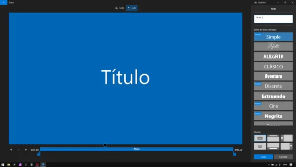 titulo en movie maker