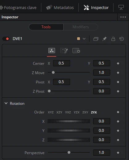 modificadores del efecto dve