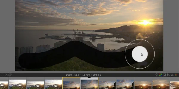 máscara en darktable