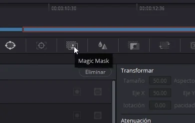 Pestaña Magic Mask para rotoscopia