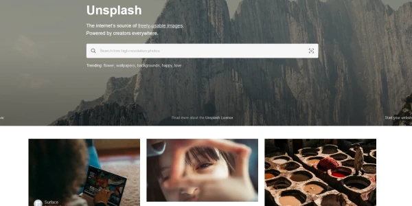 unsplash, perfecto para hacer miniaturas
