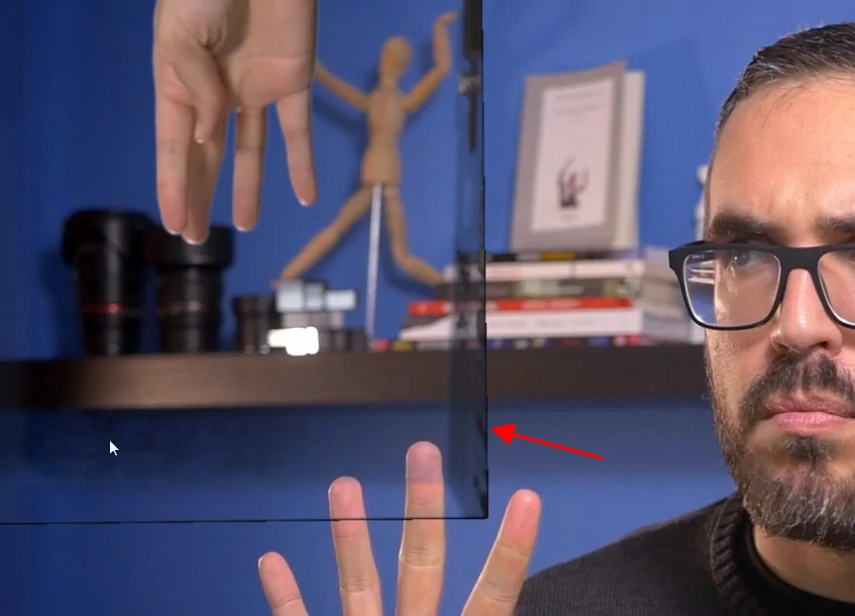 borde en chroma key aplicado con 3d keyer