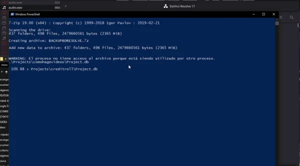 Copia de seguridad de Resolve