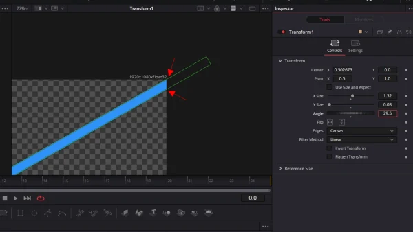 coloca la línea azul en las esquinas