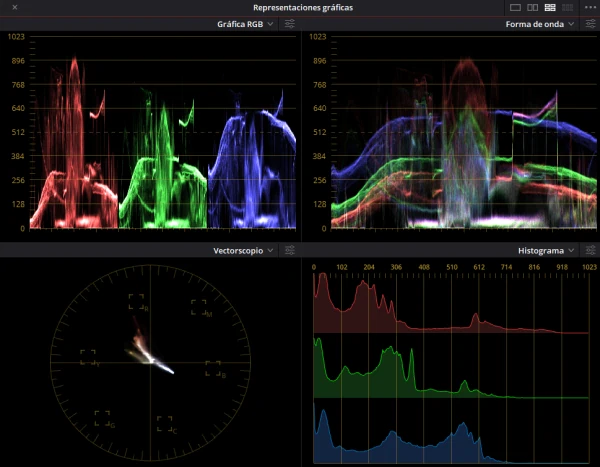 representaciones gráficas en davinci resolve