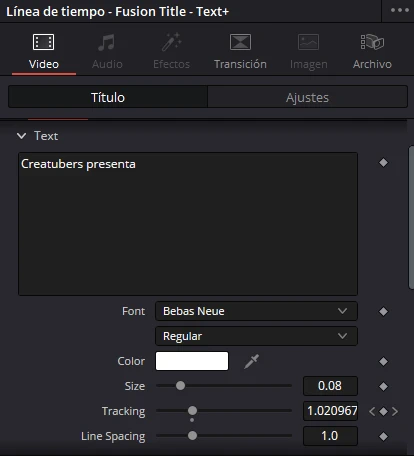 texto para título de cine