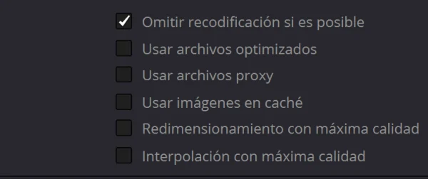 Usar proxies al exportar
