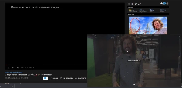 imagen en imagen en chrome