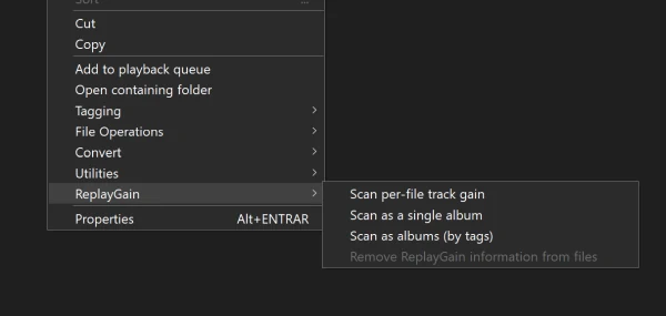Normalizar volumen en Foobar2000