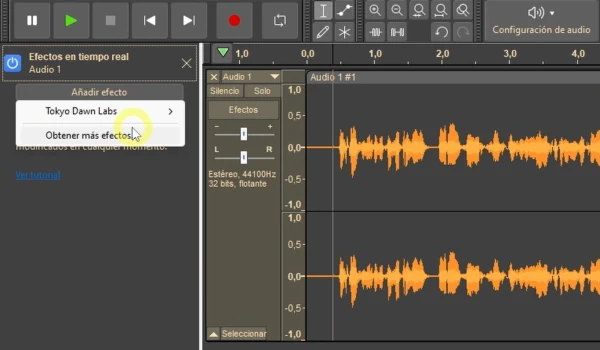 efectos en tiempo real en audacity