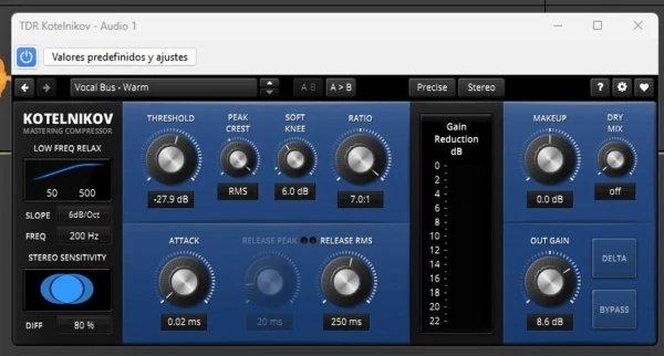 compresor de audio tdr kotelnikov