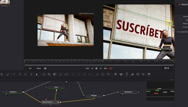 Rastreador planar en el fondo de la imagen con máscara mágica