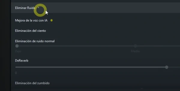 Mejora de la voz con IA en filmora 12