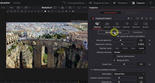 Rastreo de puntos automático