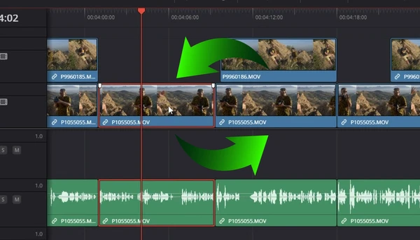 Con Ctrl + Mayús podrás cambiar de posición dos clips fácilmente