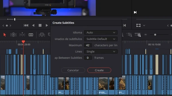 Transcripción de audio en DaVinci Resolve