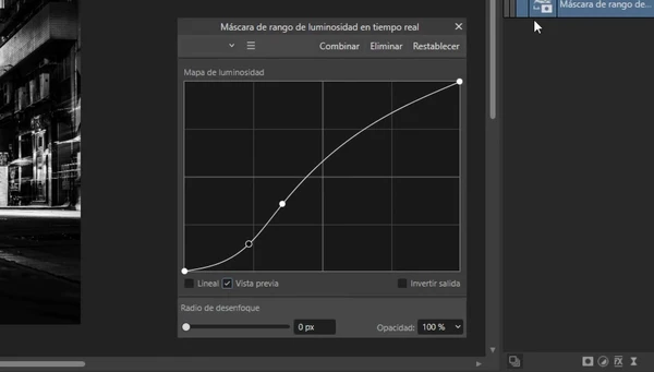 Máscara de rango de luminosidad