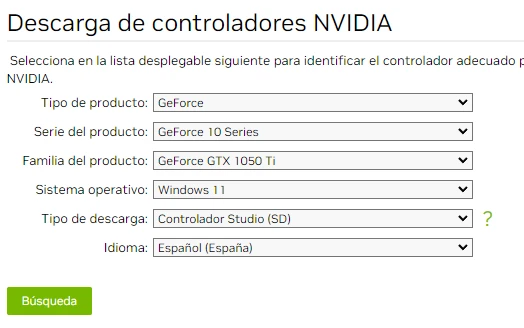 drivers nvidia