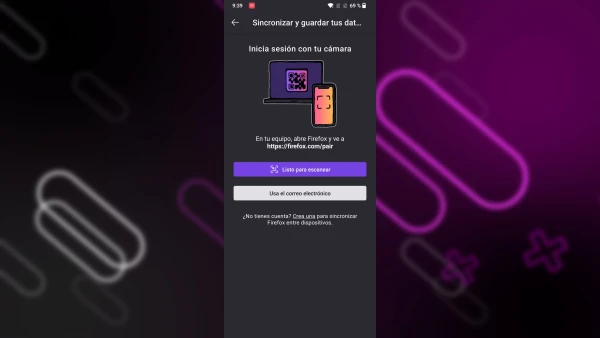 Enlace de dispositivo en Firefox