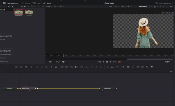 Máscara mágica aplicada