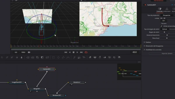 Cámara 3D en el mapa