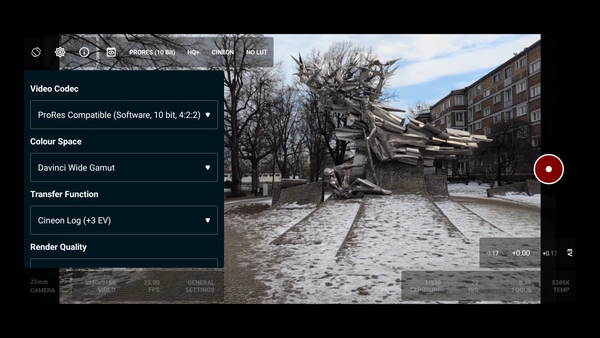 La Motioncam permite espacios de color y funciones de transferencia avanzados