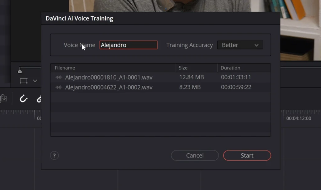 Entrenando el modelo de Voice Convert